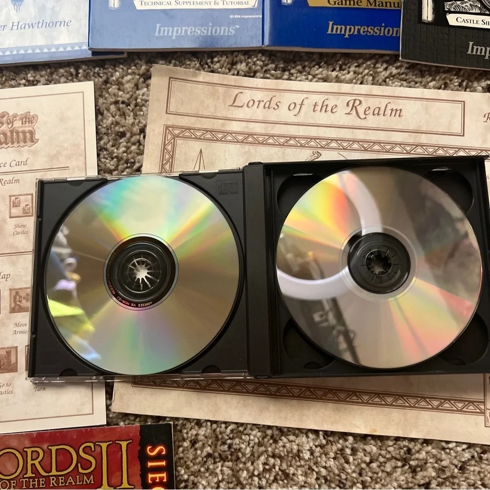 Lords Royal Collection 4 Disc Set Map 5 Manuals Reference Card PC Game